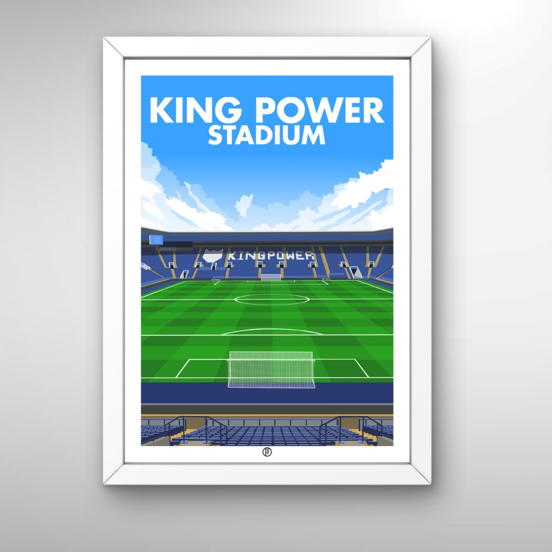 King Power Stadium | Framed Illustrated Art Print - Football Posters - Framed Prints