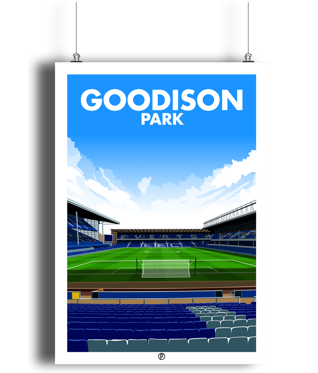 Goodison Park | Illustrated Art Print - Football Posters - Posters