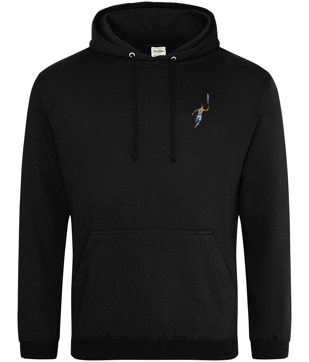 Sergio Aguero 93:20 | Embroidered Hoodie - Football Posters - Hoodies