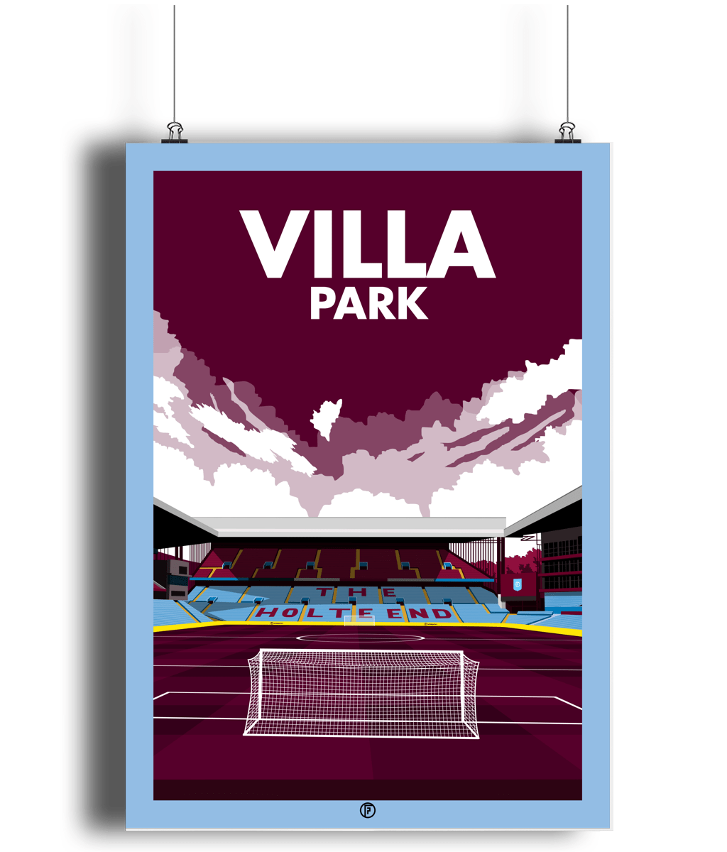 Villa Park ClubTone Poster | Illustrated Art Print - Football Posters - Posters