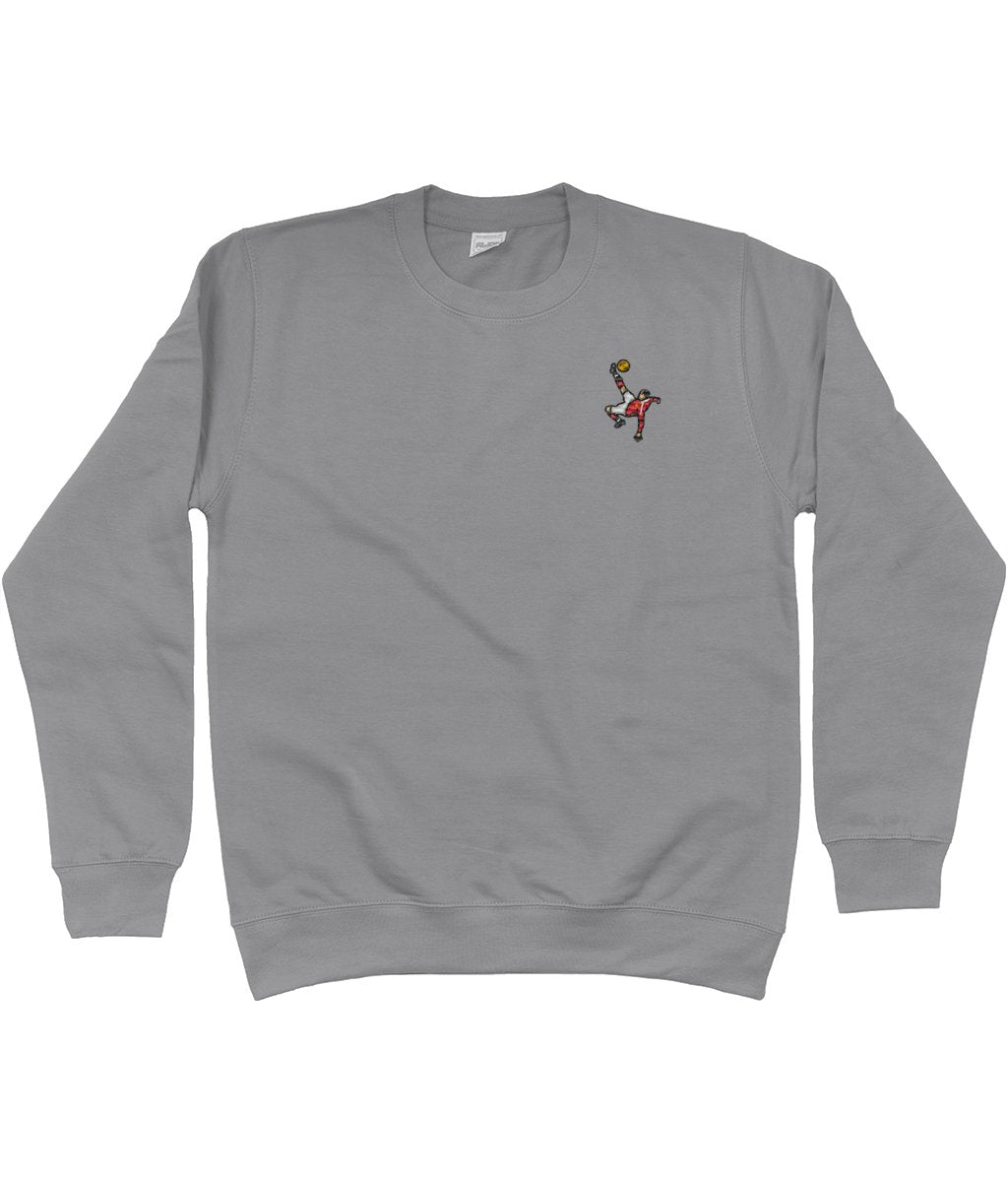 Wayne Rooney Overhead Kick | Embroidered Sweatshirt - Football Posters - Embroidered Jumper