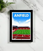 Anfield | Framed Illustrated Poster - Football Posters - Framed Prints
