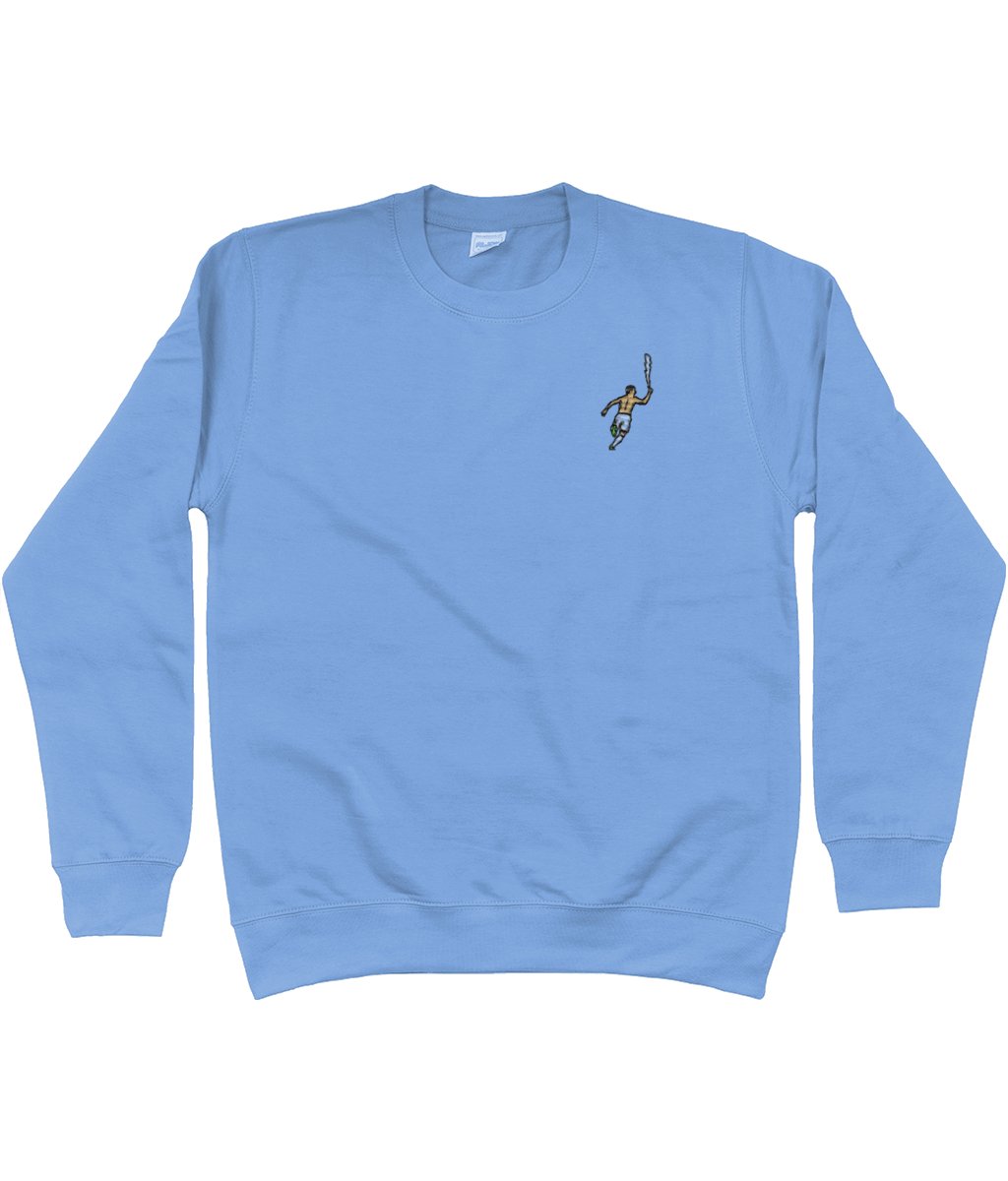 Sergio Aguero 93:20 | Embroidered Sweatshirt - Football Posters - Embroidered Jumper