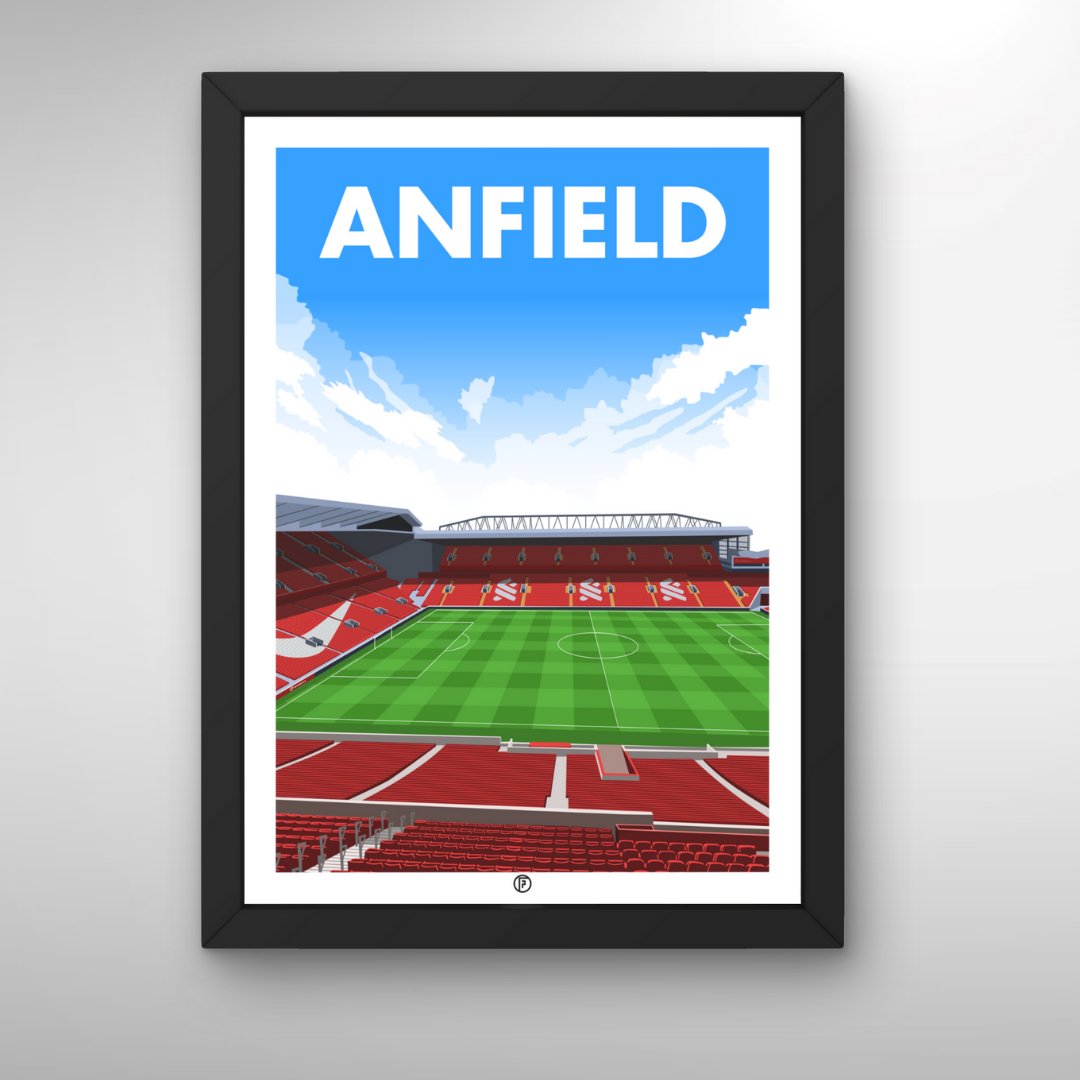 Anfield | Framed Illustrated Poster - Football Posters - Framed Prints