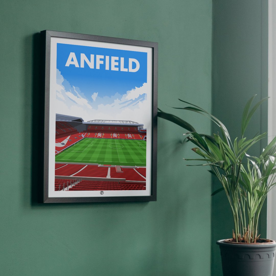 Anfield | Framed Illustrated Poster - Football Posters - Framed Prints