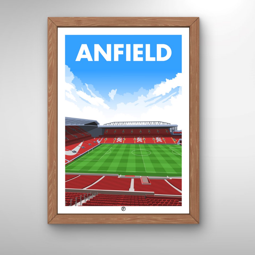 Anfield | Framed Illustrated Poster - Football Posters - Framed Prints