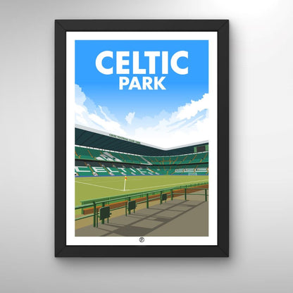 Celtic Park | Framed Illustrated Art Print - Football Posters - Framed Prints