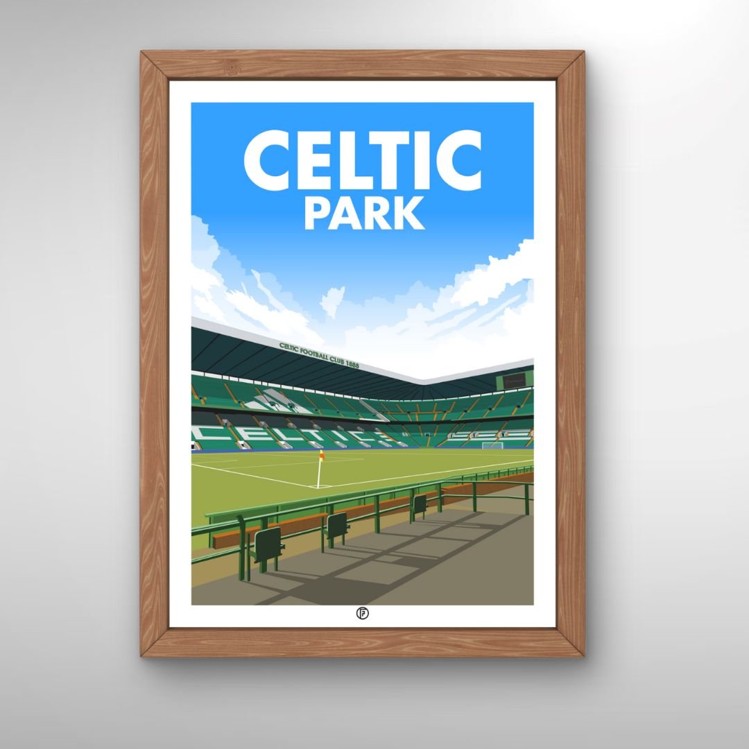 Celtic Park | Framed Illustrated Art Print - Football Posters - Framed Prints