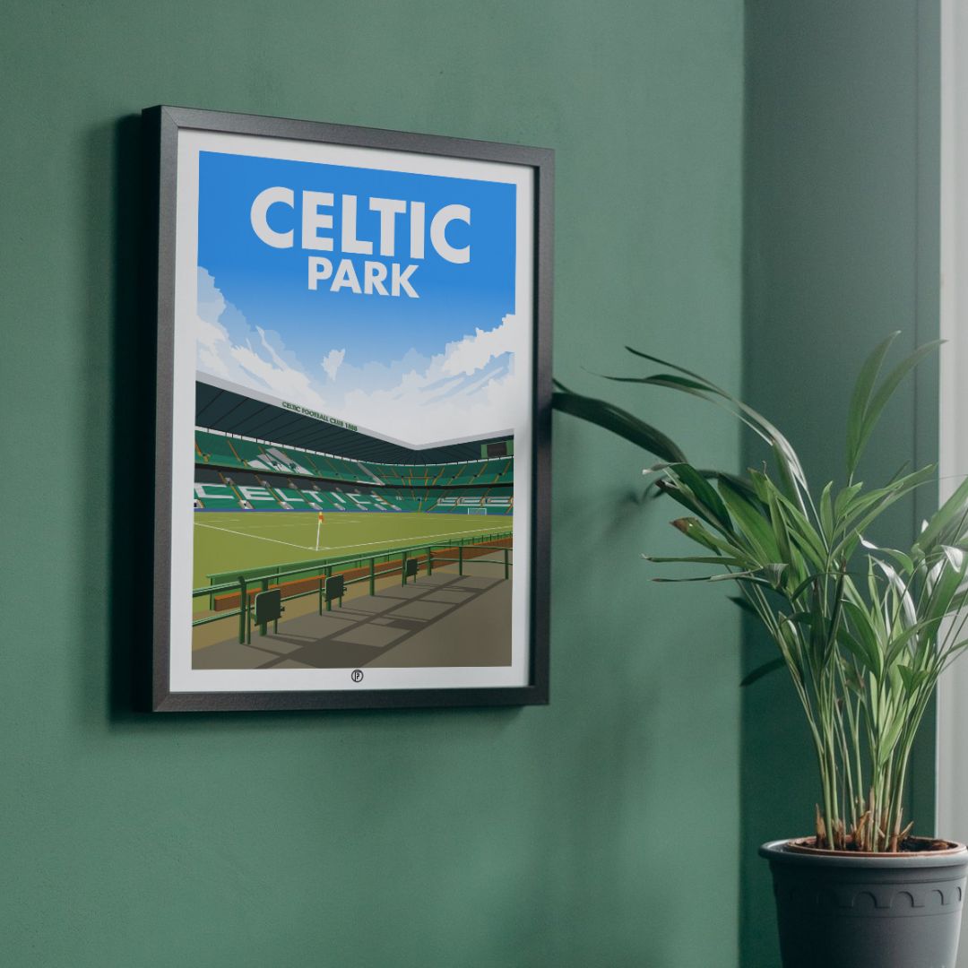 Celtic Park | Framed Illustrated Art Print - Football Posters - Framed Prints