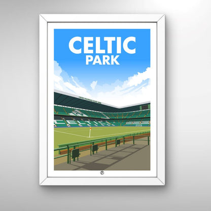 Celtic Park | Framed Illustrated Art Print - Football Posters - Framed Prints