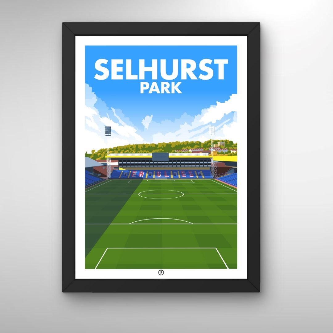 Selhurst Park | Framed Illustrated Art Print - Football Posters - Framed Prints