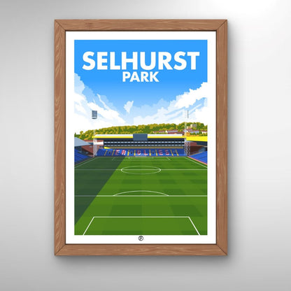 Selhurst Park | Framed Illustrated Art Print - Football Posters - Framed Prints