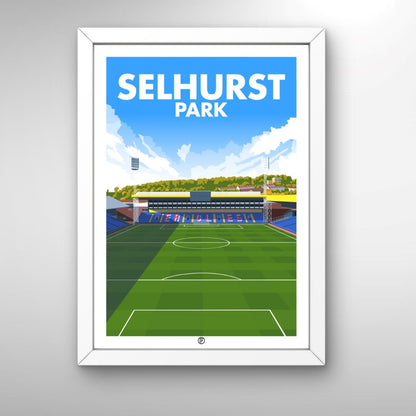 Selhurst Park | Framed Illustrated Art Print - Football Posters - Framed Prints