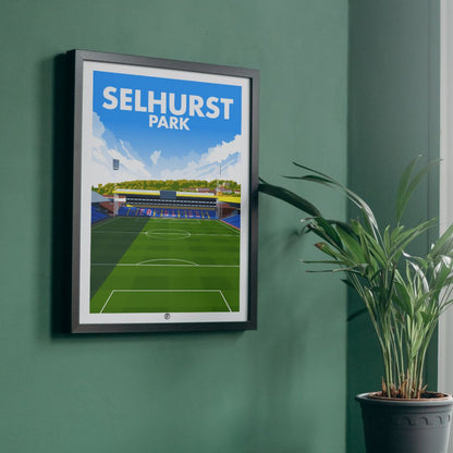 Selhurst Park | Framed Illustrated Art Print - Football Posters - Framed Prints