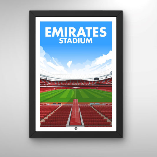 Emirates Stadium | Framed Illustrated Art Print - Football Posters - Framed Prints