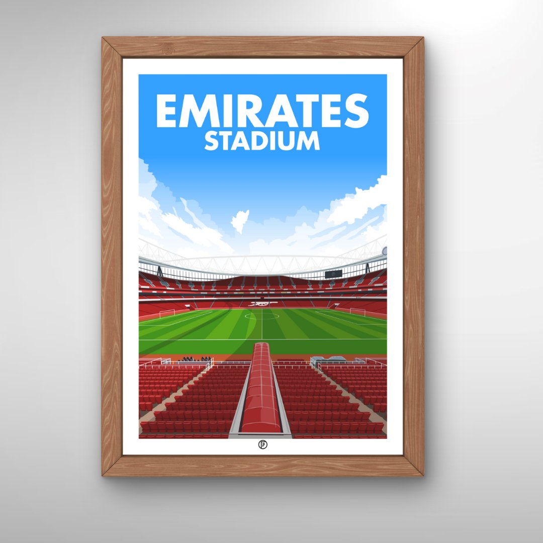 Emirates Stadium | Framed Illustrated Art Print - Football Posters - Framed Prints