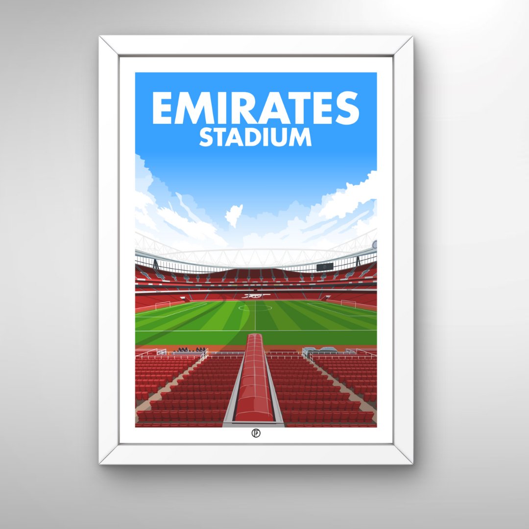 Emirates Stadium | Framed Illustrated Art Print - Football Posters - Framed Prints