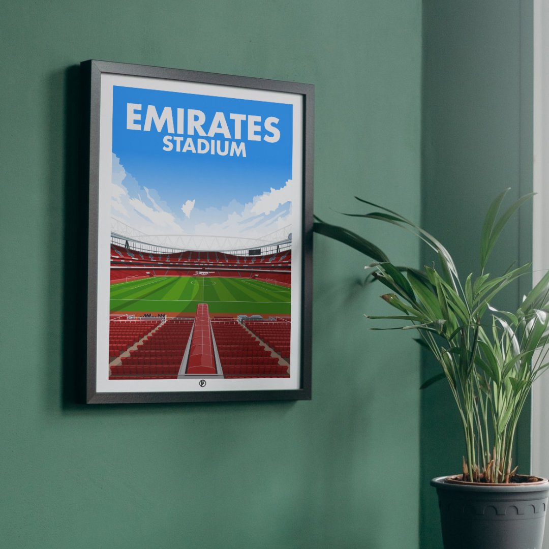 Emirates Stadium | Illustrated Art Print - Football Posters - Posters