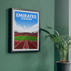 Emirates Stadium | Framed Illustrated Art Print - Football Posters - Framed Prints