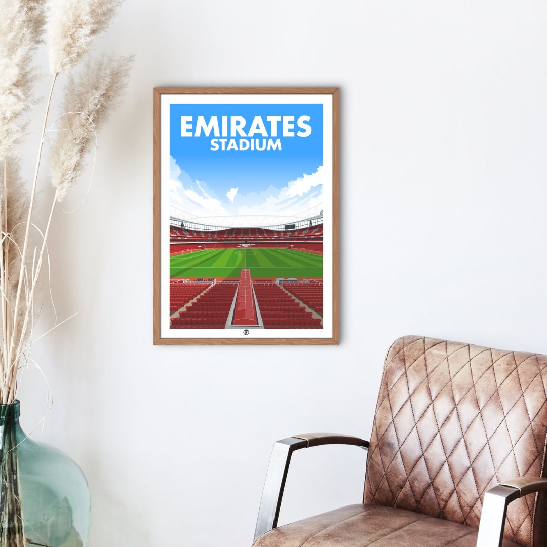 Emirates Stadium | Illustrated Art Print - Football Posters - Posters