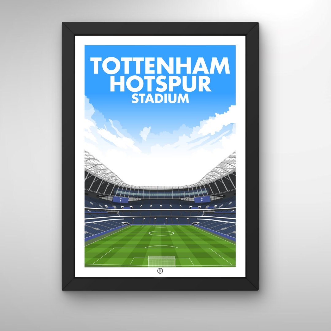 Tottenham Hotspur Stadium | Framed Illustrated Art Print - Football Posters - Framed Prints