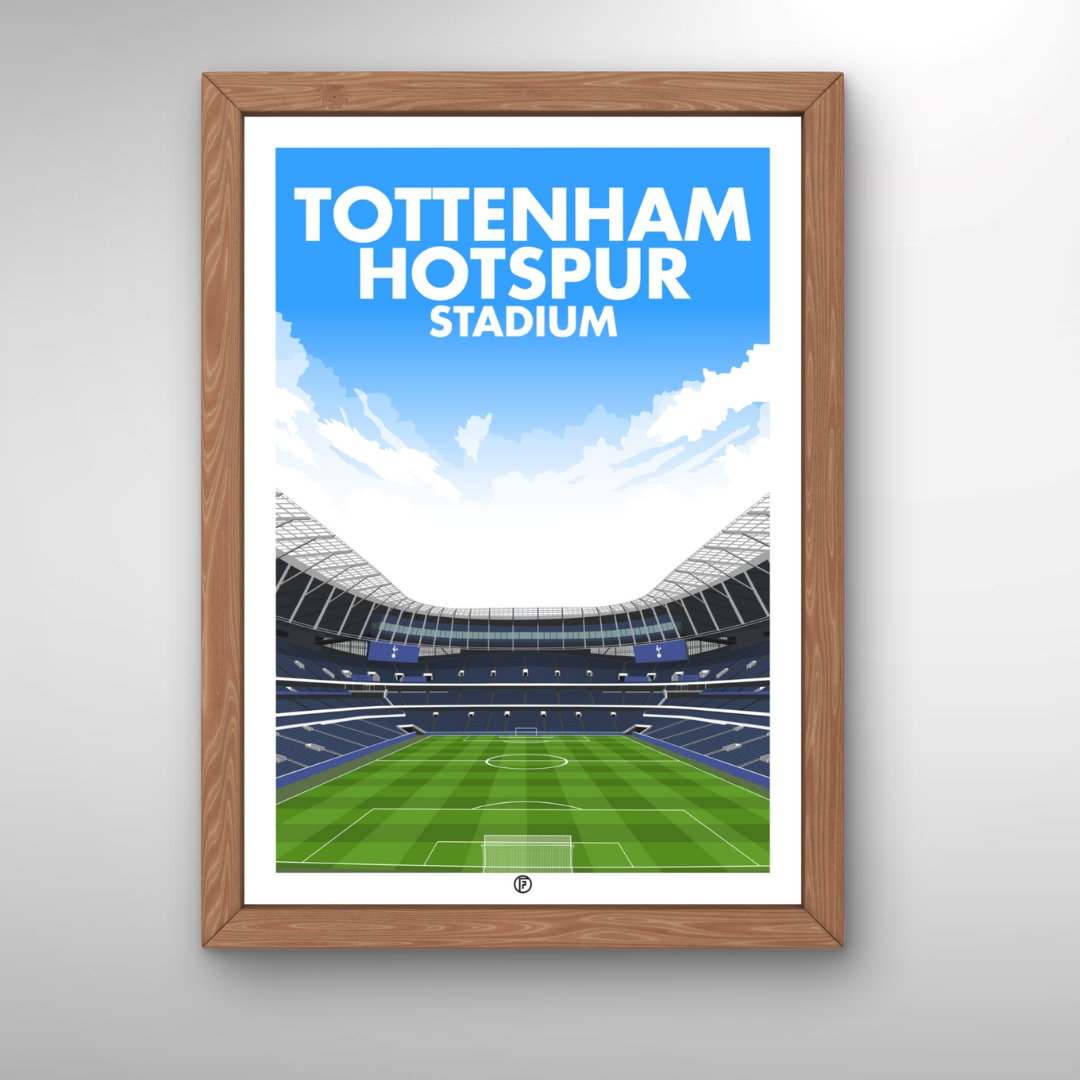 Tottenham Hotspur Stadium | Framed Illustrated Art Print - Football Posters - Framed Prints
