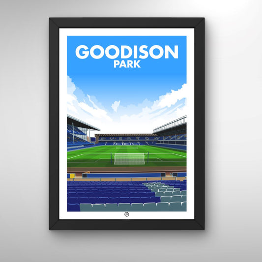 Goodison Park | Framed Illustrated Art Print - Football Posters - Posters