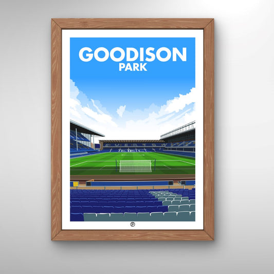 Goodison Park | Framed Illustrated Art Print - Football Posters - Posters