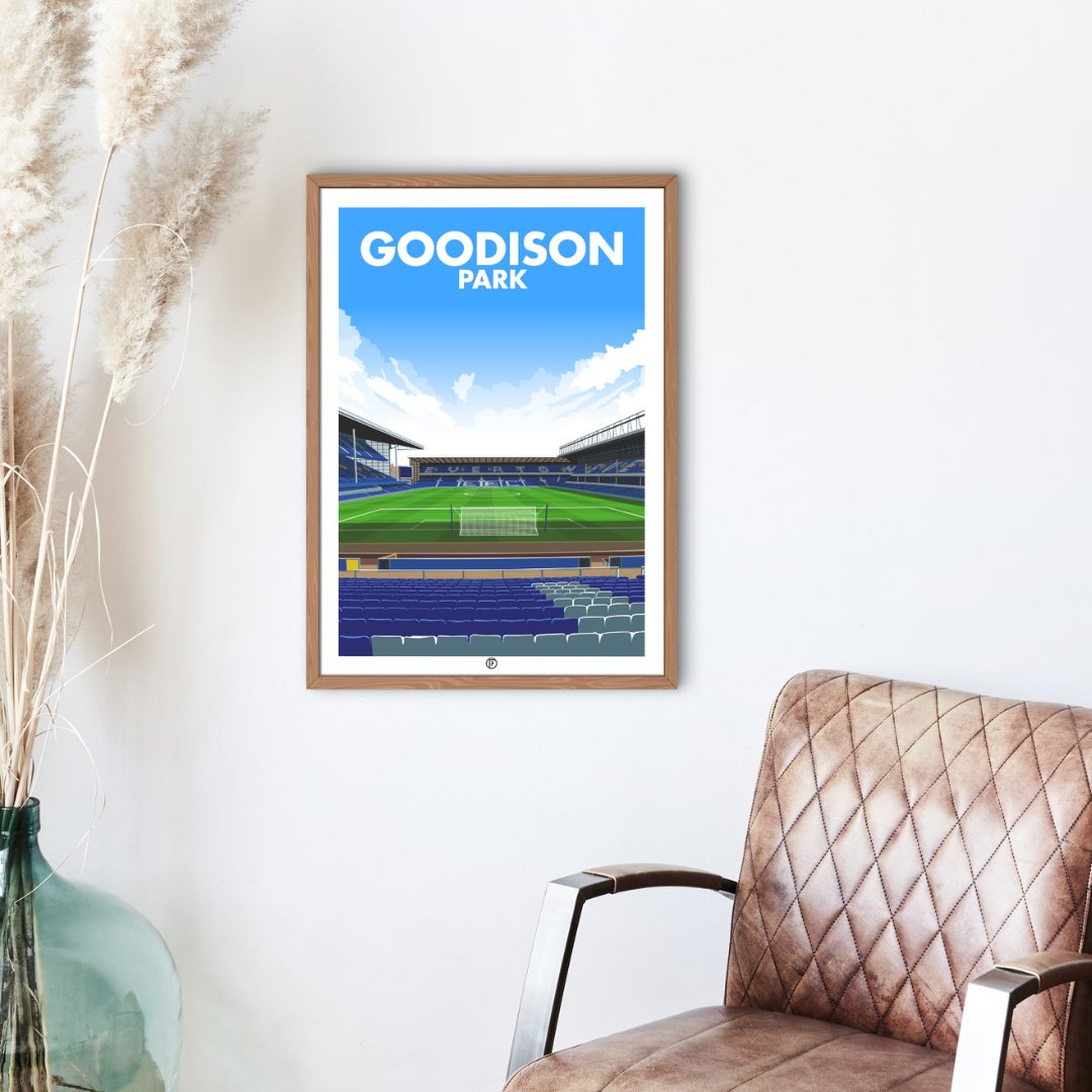 Goodison Park | Framed Illustrated Art Print - Football Posters - Posters