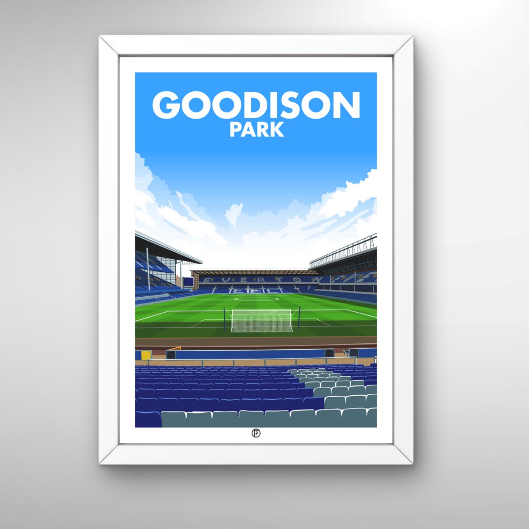 Goodison Park | Framed Illustrated Art Print - Football Posters - Posters