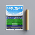 King Power Stadium | Illustrated Art Print - Football Posters - Posters