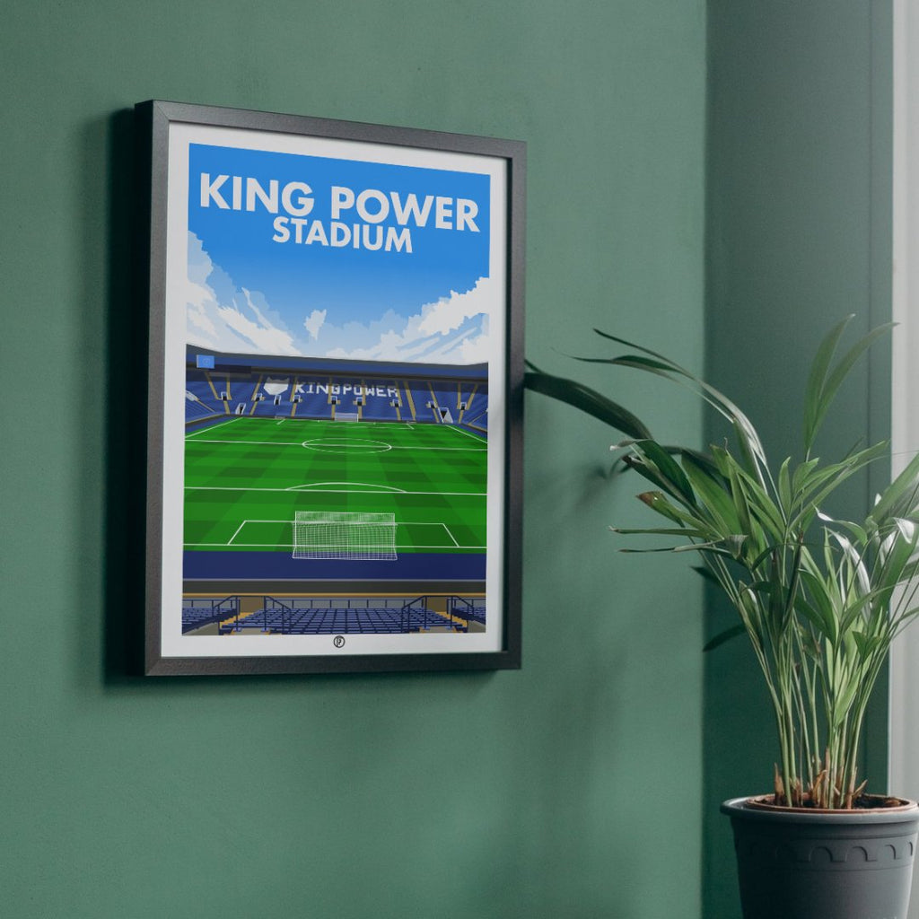 King Power Stadium | Framed Illustrated Art Print - Football Posters - Framed Prints