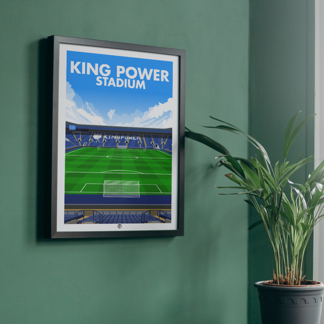 King Power Stadium | Framed Illustrated Art Print