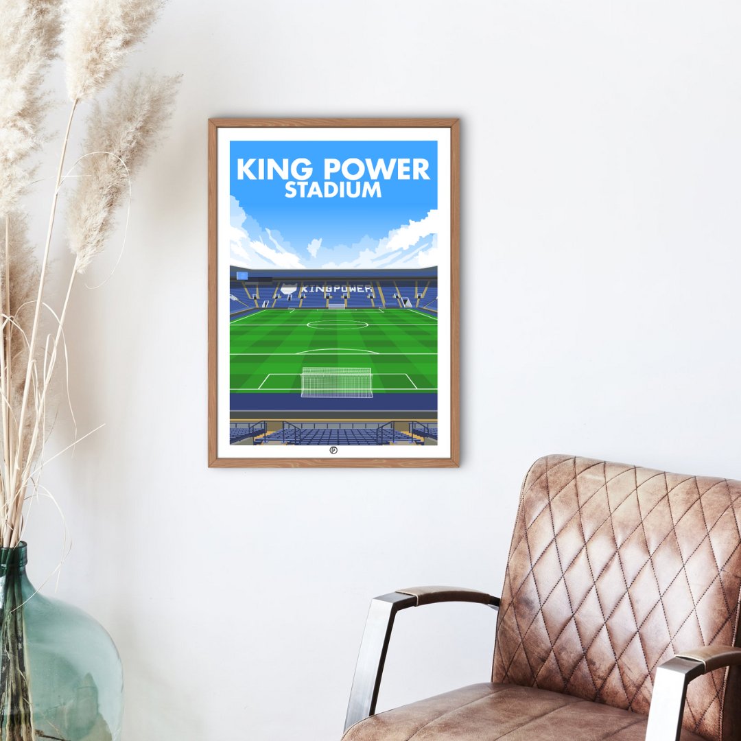 King Power Stadium | Illustrated Art Print - Football Posters - Posters