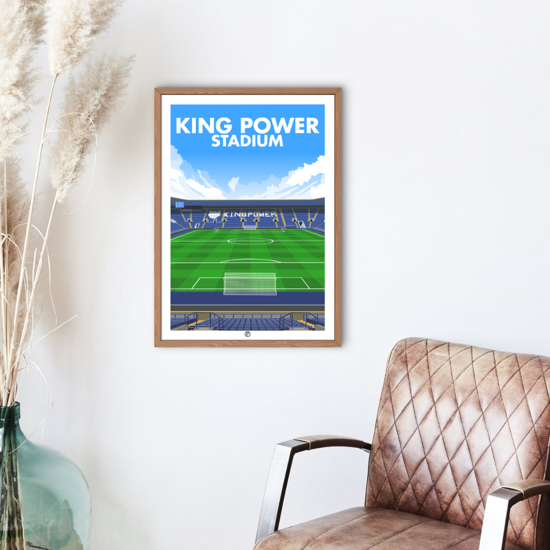 King Power Stadium | Framed Illustrated Art Print