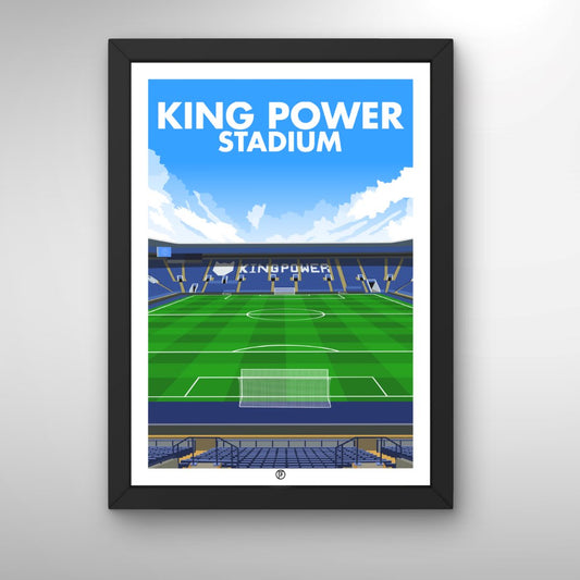 King Power Stadium | Framed Illustrated Art Print - Football Posters - Framed Prints