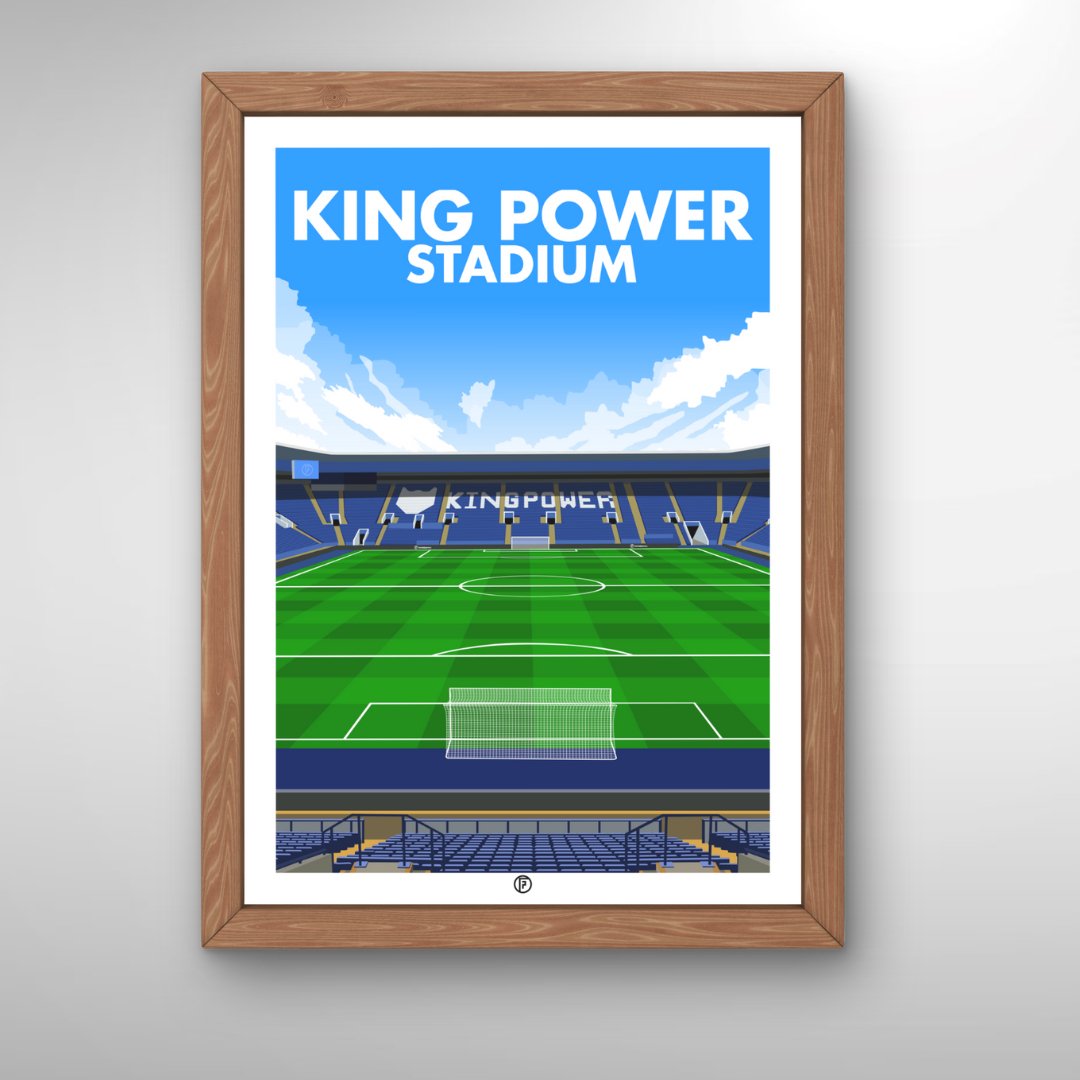 King Power Stadium | Framed Illustrated Art Print - Football Posters - Framed Prints