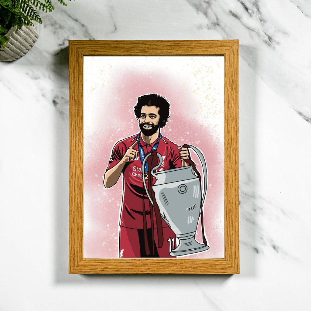 Mo Salah, Champions League | Framed LFC Poster – Football Posters