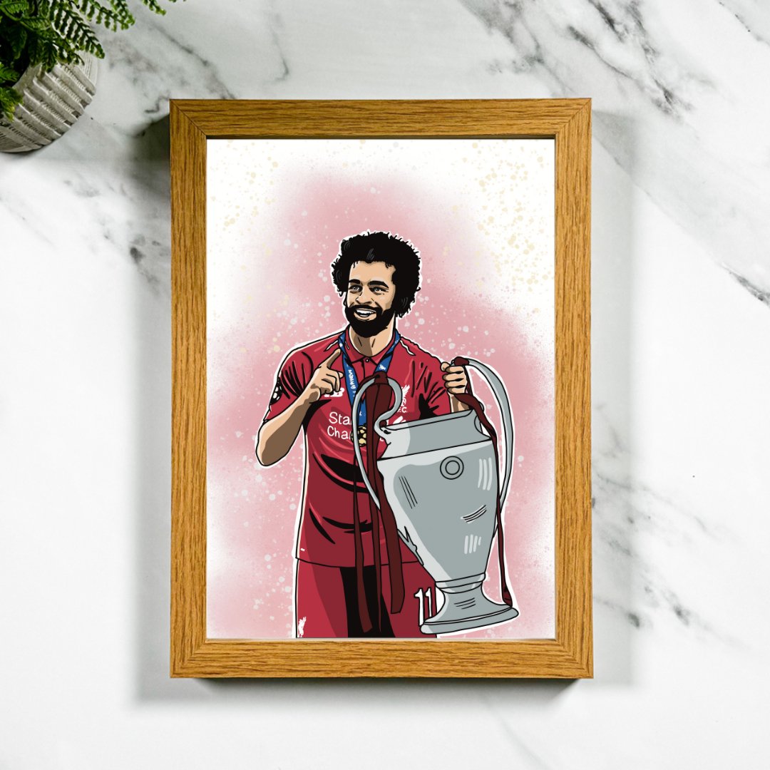 Mo Salah, Champions League | Framed LFC Poster - Football Posters - Framed Prints