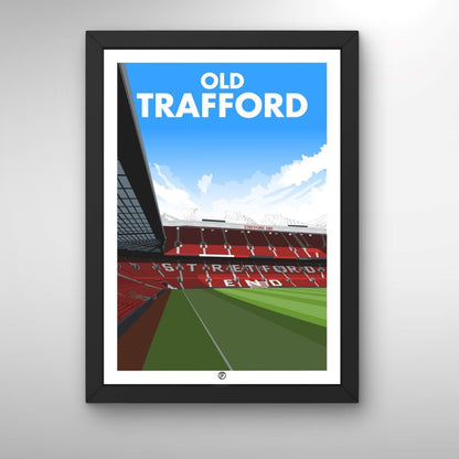 Old Trafford | Framed Illustrated Art Print - Football Posters - Framed Prints