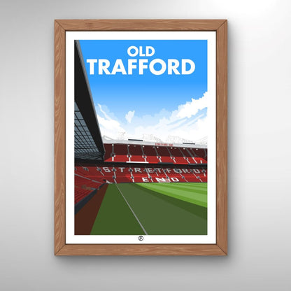 Old Trafford | Framed Illustrated Art Print - Football Posters - Framed Prints