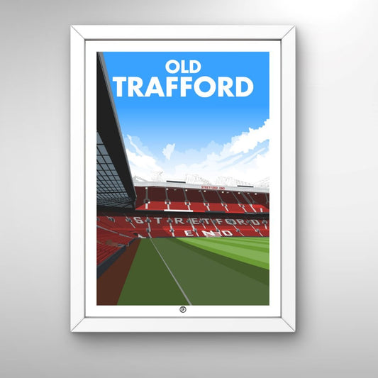 Old Trafford | Framed Illustrated Art Print - Football Posters - Framed Prints