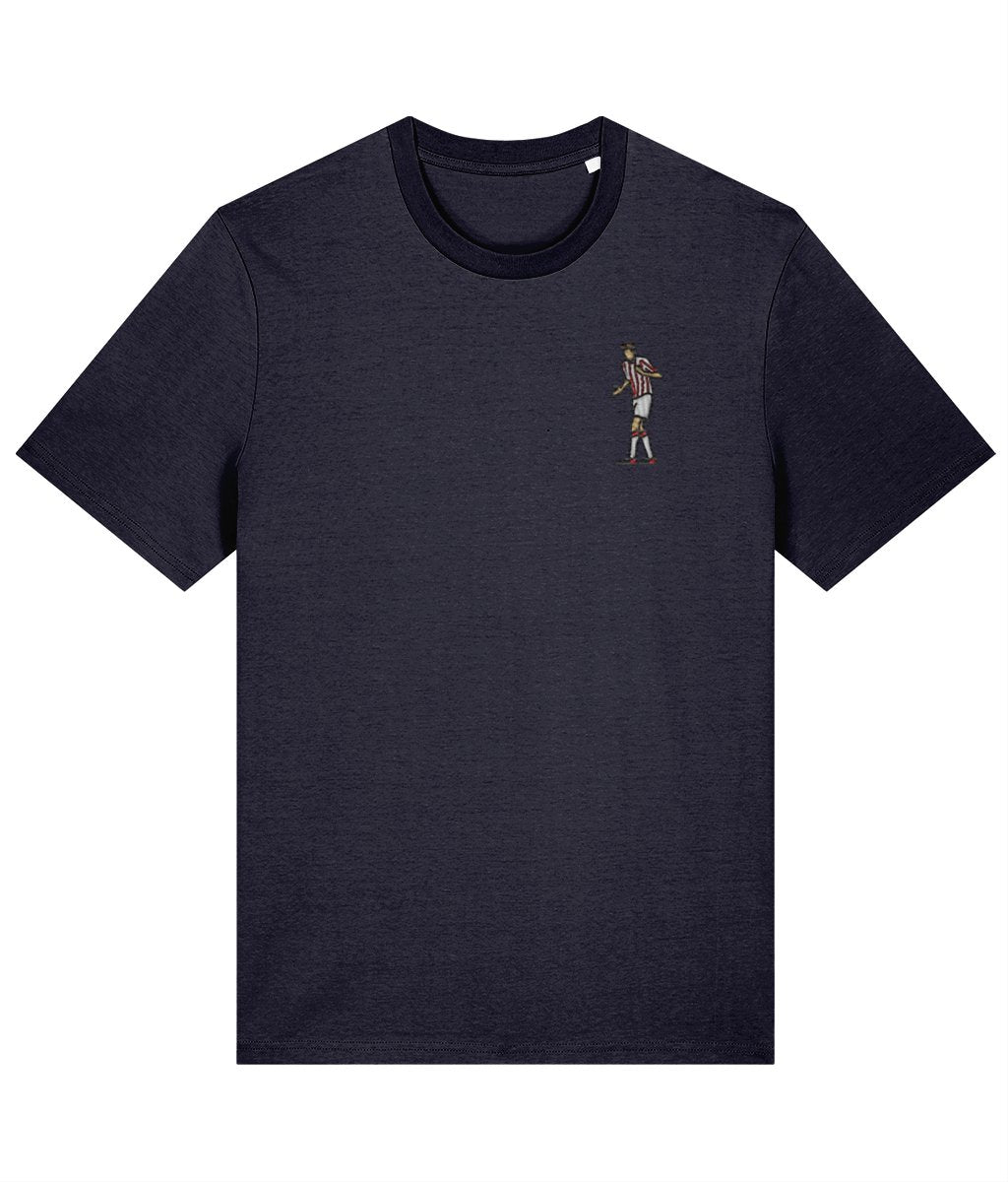 Peter Crouch Robot | 100% Organic Cotton Embroidered T-Shirt - Football Posters - Embroidered T-Shirt
