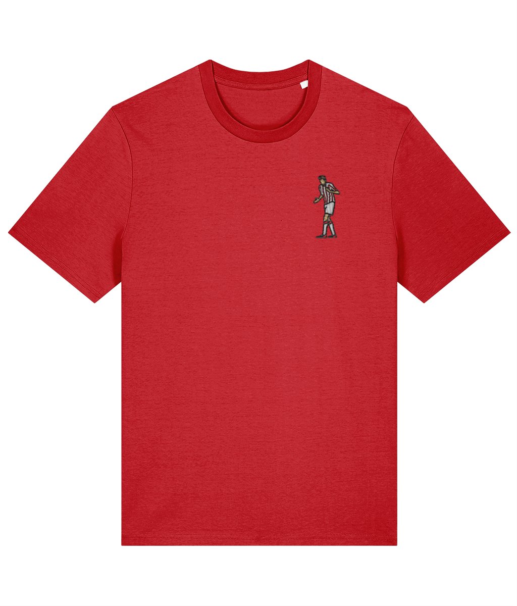 Peter Crouch Robot | 100% Organic Cotton Embroidered T-Shirt - Football Posters - Embroidered T-Shirt