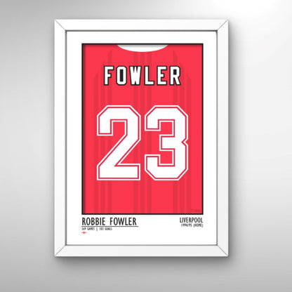 Robbie Fowler Liverpool 94/95 (Home) | Framed Legend Print - Football Posters - Framed Legend Prints