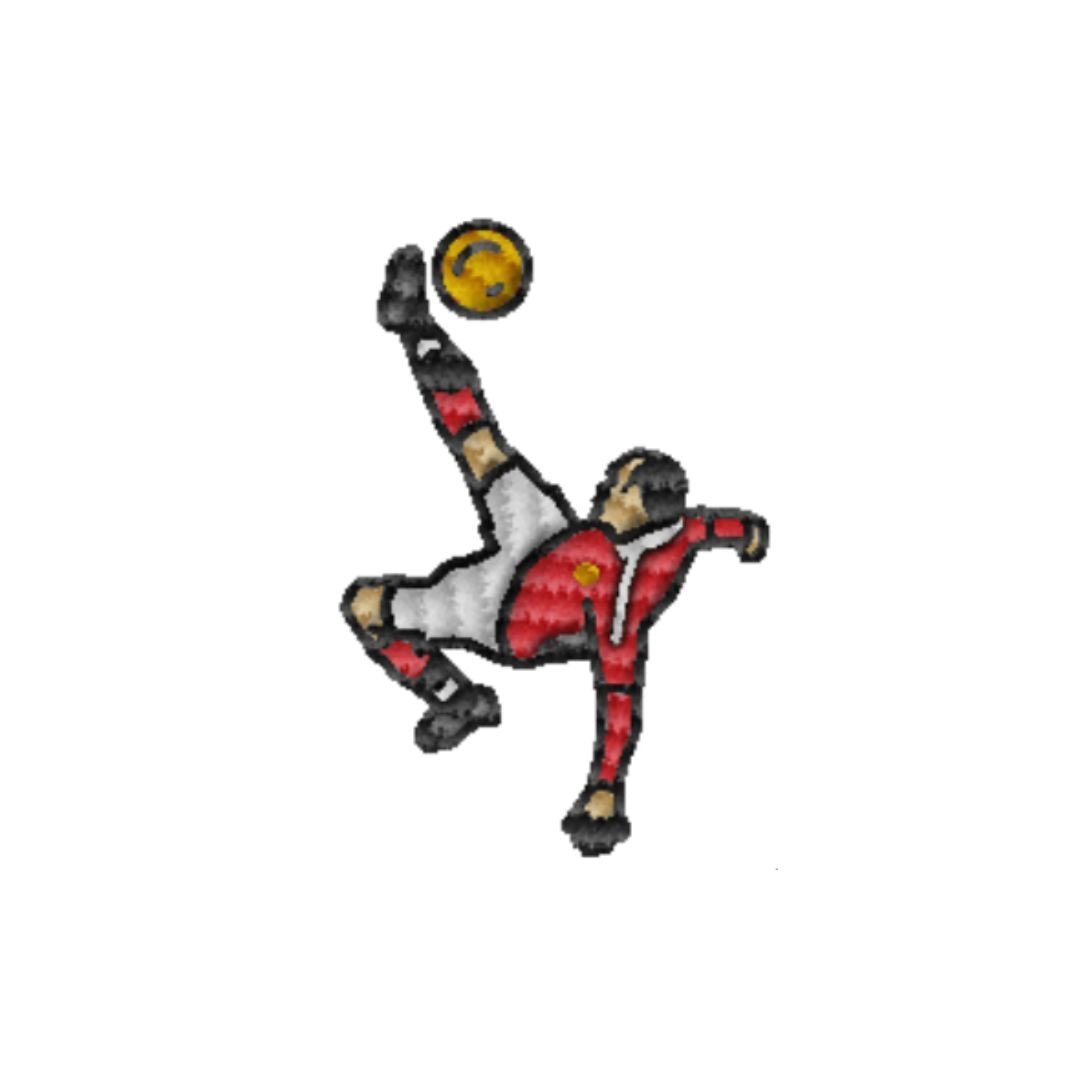 Wayne Rooney Overhead Kick | Embroidered Sweatshirt - Football Posters - Embroidered Jumper