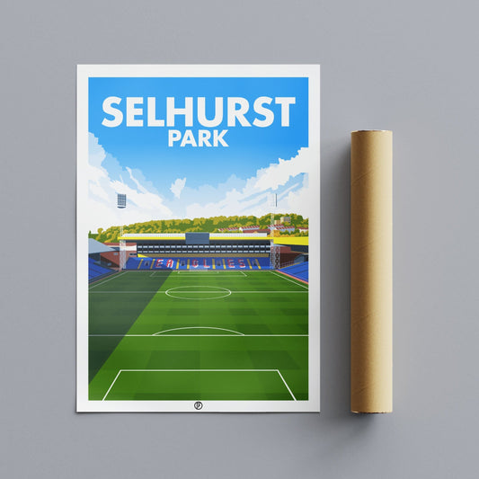 Selhurst Park | Illustrated Art Print - Football Posters - Posters