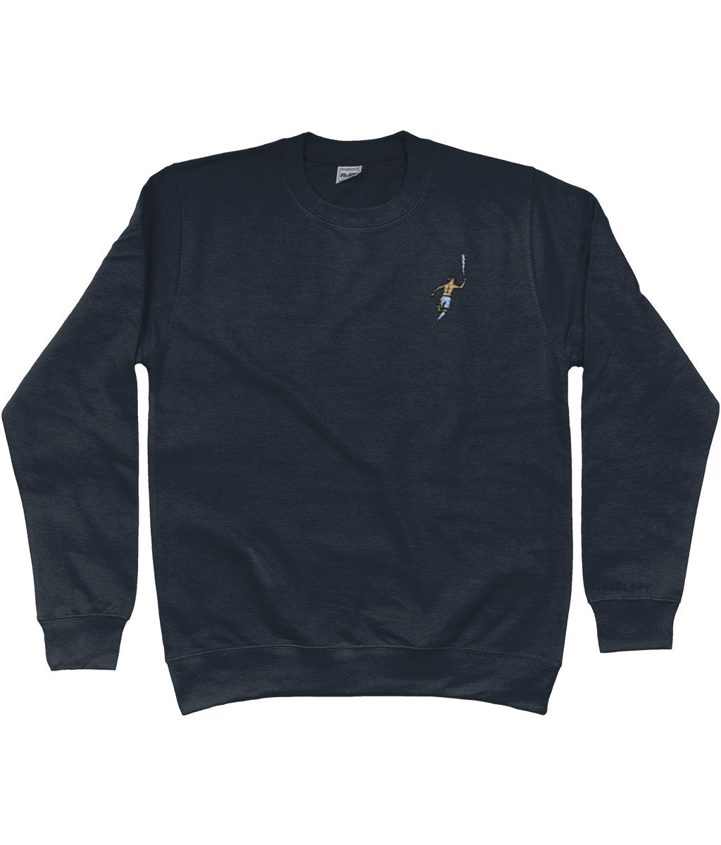 Sergio Aguero 93:20 | Embroidered Sweatshirt - Football Posters - Embroidered Jumper