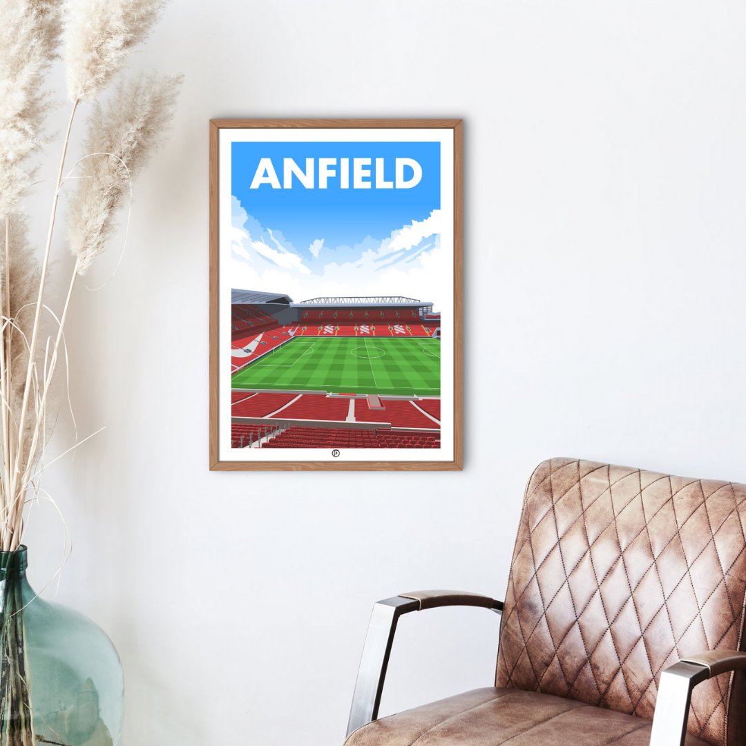 Anfield | Framed Illustrated Poster - Football Posters - Framed Prints