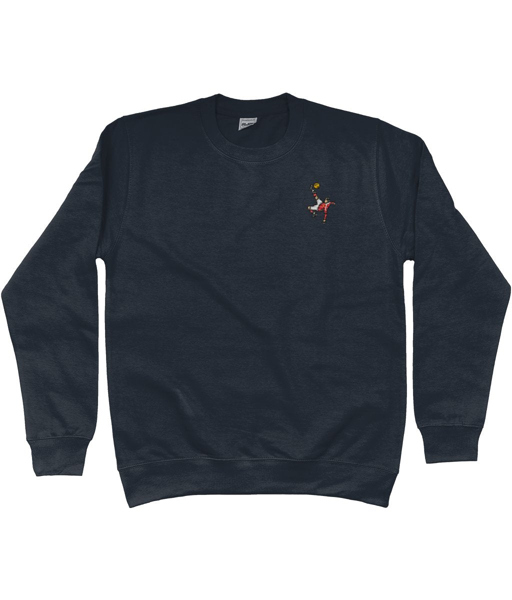 Wayne Rooney Overhead Kick | Embroidered Sweatshirt - Football Posters - Embroidered Jumper